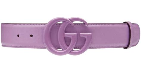 gucci purple and white belt